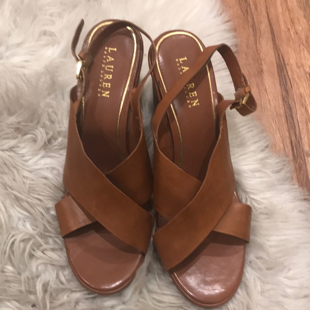 Leather Ralph Lauren Heels - Picture 1 of 4